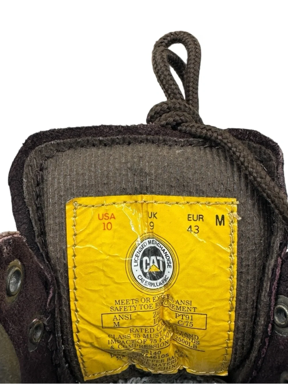 CATERPILLAR Second Shift Steel Toe Leather Work Boots